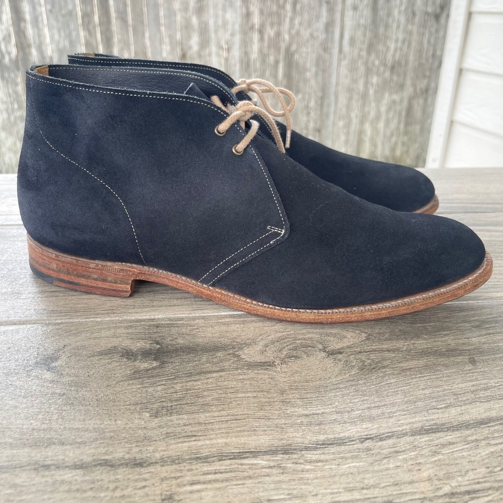 Church's Sahara L Chukka Boots Men 7 UK 6 EU 39 Black Suede Desert England Shoes